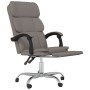 Silla de oficina reclinable de tela gris taupé de vidaXL, Sillas de oficina - Ref: Foro24-349625, Precio: 131,04 €, Descuento: %