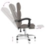 Taupe gray fabric reclining office chair by vidaXL, Office chairs - Ref: Foro24-349625, Price: 130,99 €, Discount: %