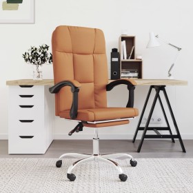 Silla de oficina reclinable cuero sintético marrón de vidaXL, Sillas de oficina - Ref: Foro24-349640, Precio: 92,77 €, Descue...