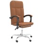 Silla de oficina reclinable cuero sintético marrón de vidaXL, Sillas de oficina - Ref: Foro24-349640, Precio: 92,99 €, Descue...