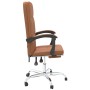 Brown synthetic leather reclining office chair by vidaXL, Office chairs - Ref: Foro24-349640, Price: 92,99 €, Discount: %