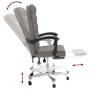 Silla de oficina reclinable de tela gris taupé de vidaXL, Sillas de oficina - Ref: Foro24-349645, Precio: 110,99 €, Descuento: %