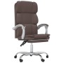 Silla de oficina reclinable cuero sintético marrón de vidaXL, Sillas de oficina - Ref: Foro24-349630, Precio: 91,55 €, Descue...