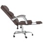 Brown synthetic leather reclining office chair by vidaXL, Office chairs - Ref: Foro24-349630, Price: 91,55 €, Discount: %