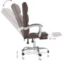 Silla de oficina reclinable cuero sintético marrón de vidaXL, Sillas de oficina - Ref: Foro24-349630, Precio: 91,55 €, Descue...