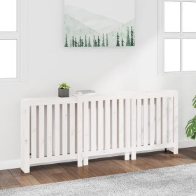 Solid white pine wood radiator cover 210x21x85 cm by vidaXL, Accessories for heating radiators - Ref: Foro24-822587, Price: 1...