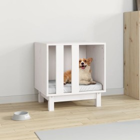 Hundehütte aus massivem weißem Kiefernholz 50x40x52 cm von vidaXL, Hundehütten - Ref: Foro24-822472, Preis: 45,99 €, Rabatt: %