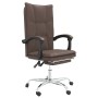 Silla de oficina reclinable cuero sintético marrón de vidaXL, Sillas de oficina - Ref: Foro24-349754, Precio: 115,34 €, Descu...