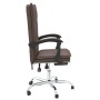 Silla de oficina reclinable cuero sintético marrón de vidaXL, Sillas de oficina - Ref: Foro24-349754, Precio: 115,34 €, Descu...