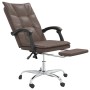 Silla de oficina reclinable cuero sintético marrón de vidaXL, Sillas de oficina - Ref: Foro24-349754, Precio: 115,34 €, Descu...