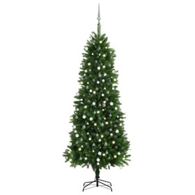 Árbol de Navidad artificial con luces y bolas verde 240 cm de vidaXL, Arboles de navidad - Ref: Foro24-3077729, Precio: 259,9...