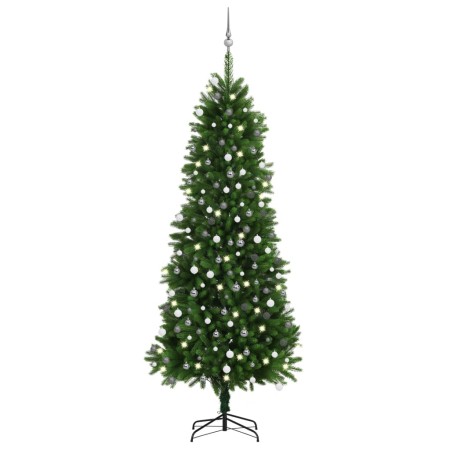 Künstlicher Weihnachtsbaum mit Lichtern und Kugeln grün 240 cm von vidaXL, Weihnachtsbäume - Ref: Foro24-3077729, Preis: 249,...