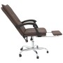 Silla de oficina reclinable cuero sintético marrón de vidaXL, Sillas de oficina - Ref: Foro24-349754, Precio: 115,34 €, Descu...