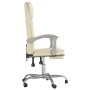 Cream synthetic leather reclining office chair by vidaXL, Office chairs - Ref: Foro24-349700, Price: 104,99 €, Discount: %