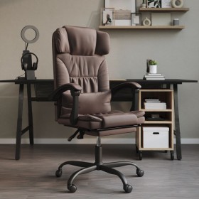 Reclining office chair in brown synthetic leather by vidaXL, Office chairs - Ref: Foro24-349734, Price: 123,76 €, Discount: %