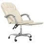 Cream synthetic leather reclining office chair by vidaXL, Office chairs - Ref: Foro24-349700, Price: 104,99 €, Discount: %