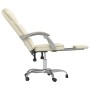 Cream synthetic leather reclining office chair by vidaXL, Office chairs - Ref: Foro24-349700, Price: 104,99 €, Discount: %