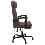 Silla de oficina reclinable cuero sintético marrón de vidaXL, Sillas de oficina - Ref: Foro24-349734, Precio: 123,76 €, Descu...