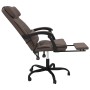 Silla de oficina reclinable cuero sintético marrón de vidaXL, Sillas de oficina - Ref: Foro24-349734, Precio: 123,76 €, Descu...