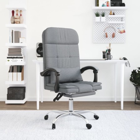 Light Gray Fabric Massage Reclining Office Chair by vidaXL, Office chairs - Ref: Foro24-349705, Price: 108,89 €, Discount: %