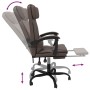 Silla de oficina reclinable cuero sintético marrón de vidaXL, Sillas de oficina - Ref: Foro24-349734, Precio: 123,76 €, Descu...