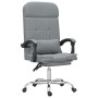 Silla de oficina reclinable con masaje de tela gris claro de vidaXL, Sillas de oficina - Ref: Foro24-349705, Precio: 108,89 €...