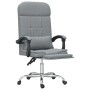 Silla de oficina reclinable con masaje de tela gris claro de vidaXL, Sillas de oficina - Ref: Foro24-349705, Precio: 108,89 €...