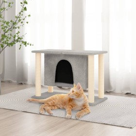 Cat scratching post with light gray sisal posts 190 cm by vidaXL, Cat furniture - Ref: Foro24-171658, Price: 45,71 €, Discoun...