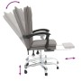 Silla de oficina reclinable de tela gris taupé de vidaXL, Sillas de oficina - Ref: Foro24-349749, Precio: 104,69 €, Descuento: %