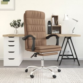 Reclining brown fabric office chair by vidaXL, Office chairs - Ref: Foro24-349646, Price: 126,93 €, Discount: %