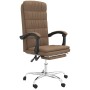 Silla de oficina reclinable de tela marrón de vidaXL, Sillas de oficina - Ref: Foro24-349646, Precio: 126,93 €, Descuento: %