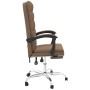 Silla de oficina reclinable de tela marrón de vidaXL, Sillas de oficina - Ref: Foro24-349646, Precio: 126,93 €, Descuento: %