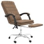 Silla de oficina reclinable de tela marrón de vidaXL, Sillas de oficina - Ref: Foro24-349646, Precio: 126,93 €, Descuento: %