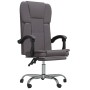 Silla de oficina reclinable cuero sintético gris de vidaXL, Sillas de oficina - Ref: Foro24-349621, Precio: 90,57 €, Descuent...