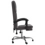 Silla de oficina reclinable cuero sintético gris de vidaXL, Sillas de oficina - Ref: Foro24-349621, Precio: 90,57 €, Descuent...