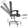 Silla de oficina reclinable de tela gris oscuro de vidaXL, Sillas de oficina - Ref: Foro24-349696, Precio: 114,66 €, Descuent...