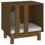 Cama para perros madera maciza pino marrón miel 50x40x52 cm de vidaXL, Casetas para perros - Ref: Foro24-822474, Precio: 67,9...