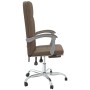 Silla de oficina reclinable de tela marrón de vidaXL, Sillas de oficina - Ref: Foro24-349636, Precio: 108,08 €, Descuento: %