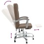 Silla de oficina reclinable de tela marrón de vidaXL, Sillas de oficina - Ref: Foro24-349636, Precio: 108,08 €, Descuento: %