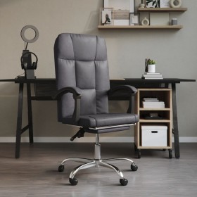 Gray synthetic leather reclining office chair by vidaXL, Office chairs - Ref: Foro24-349641, Price: 81,47 €, Discount: %