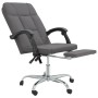 Silla de oficina reclinable cuero sintético gris de vidaXL, Sillas de oficina - Ref: Foro24-349641, Precio: 81,47 €, Descuent...