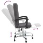 Silla de oficina reclinable cuero sintético gris de vidaXL, Sillas de oficina - Ref: Foro24-349641, Precio: 81,47 €, Descuent...