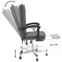 Reclining office chair in gray synthetic leather by vidaXL, Office chairs - Ref: Foro24-349755, Price: 89,16 €, Discount: %