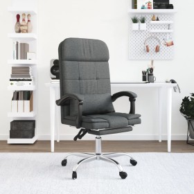 Silla de oficina reclinable con masaje de tela gris oscuro de vidaXL, Sillas de oficina - Ref: Foro24-349706, Precio: 123,59 ...