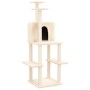 Cat scratching post with cream sisal posts 144.5 cm by vidaXL, Cat furniture - Ref: Foro24-171630, Price: 58,99 €, Discount: %