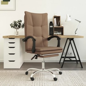 Silla de oficina reclinable de tela marrón de vidaXL, Sillas de oficina - Ref: Foro24-349750, Precio: 104,99 €, Descuento: %