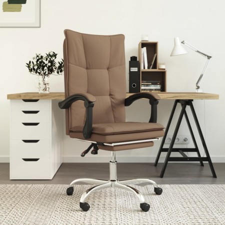 Silla de oficina reclinable de tela marrón de vidaXL, Sillas de oficina - Ref: Foro24-349750, Precio: 104,01 €, Descuento: %