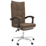 Silla de oficina reclinable de tela marrón de vidaXL, Sillas de oficina - Ref: Foro24-349750, Precio: 104,01 €, Descuento: %