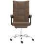 Silla de oficina reclinable de tela marrón de vidaXL, Sillas de oficina - Ref: Foro24-349750, Precio: 104,01 €, Descuento: %