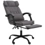 Silla de oficina reclinable cuero sintético gris de vidaXL, Sillas de oficina - Ref: Foro24-349735, Precio: 135,96 €, Descuen...